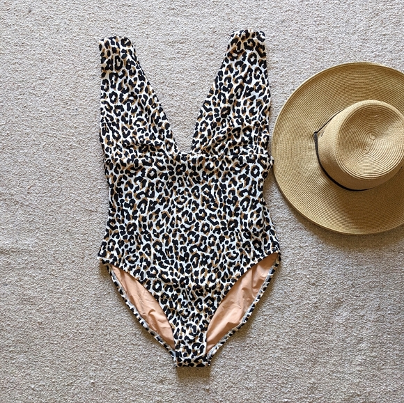 J. Crew Other - Sold! J. Crew NWT Cheetah V Neck Plunge Swimsuit